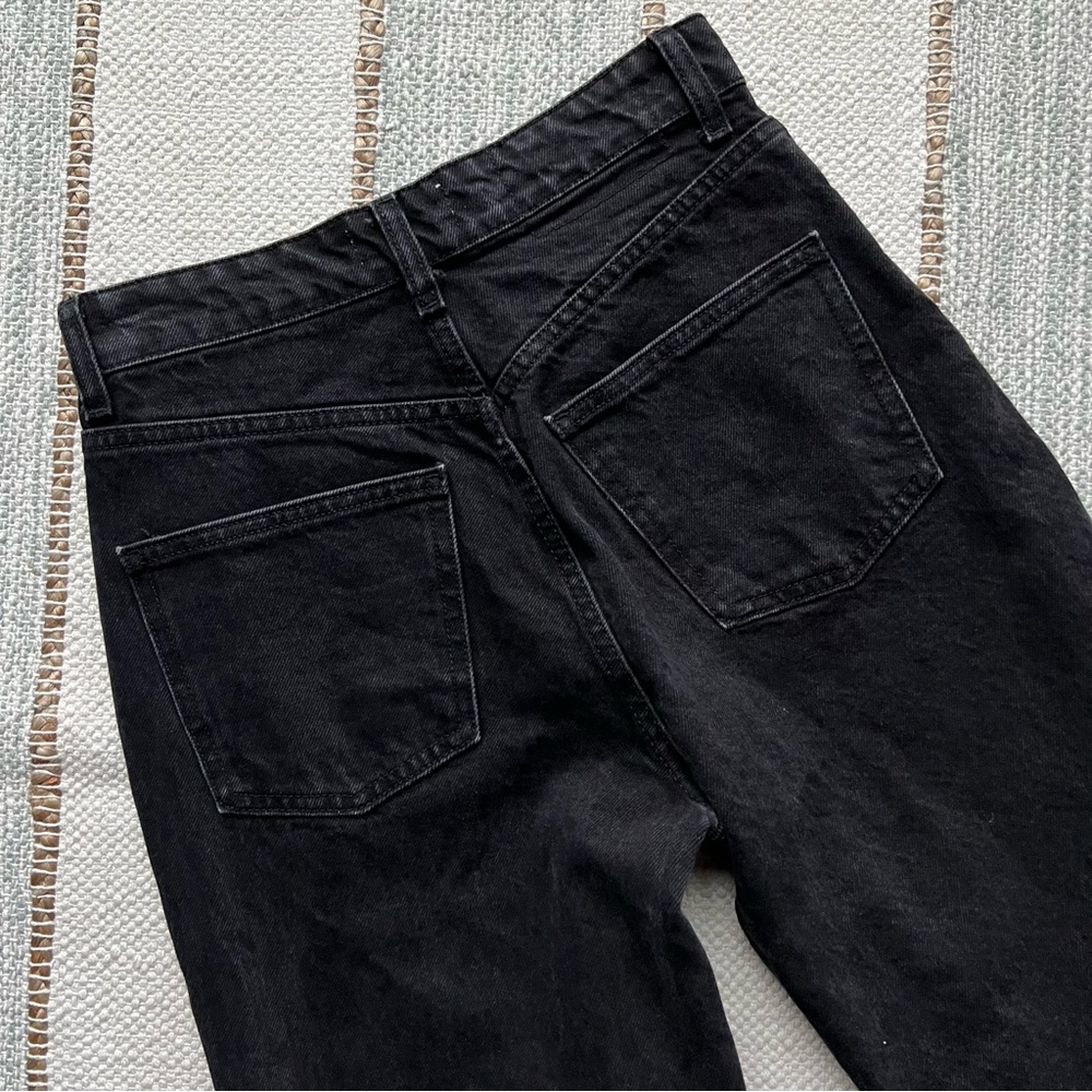 Zara Black High Rise Wide Leg Full Length Jeans Women’s Size 6 - Picture 6 of 12